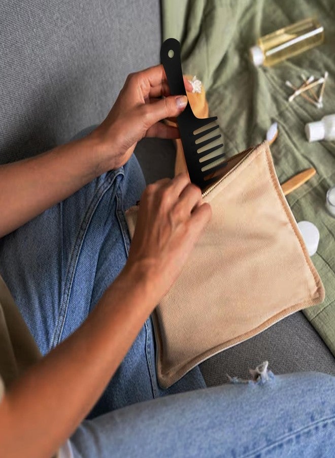 Styquenzer Mini Hair Comb Set, 2 Pack Small Wide Tooth Detangling Brush for Women Portable Travel Shower Comb Plastic Mini Curly Hair Brush Small Shower Combs for Long Short Hairs Wet or Dry (Black, Purple) - Image 5